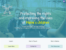 Tablet Screenshot of kidslegal.org